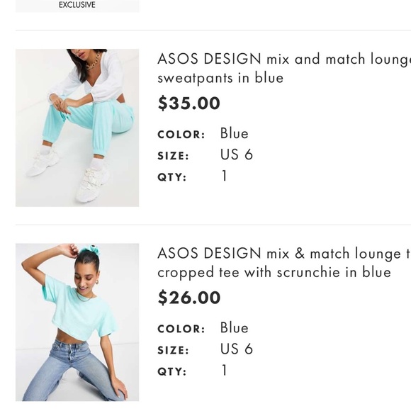 Mint Green Cropped Top and Joggers Set - Picture 4 of 4